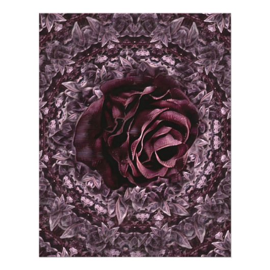 Roos Mandala Foto Afdruk (Voorkant)