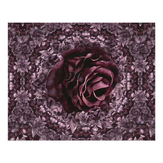 Roos Mandala  Foto Afdruk (Voorkant)