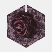 Roos Mandala Glas Ornament (Achterkant)