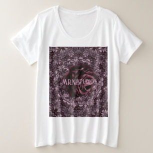 Roos Mandala Grote Maat T-shirt