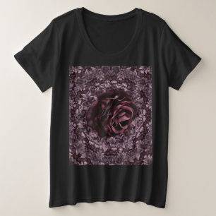 Roos Mandala Grote Maat T-shirt