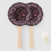 Roos Mandala Handwaaier (Voorkant en achterkant)