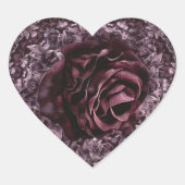 Roos Mandala Hart Sticker (Voorkant)
