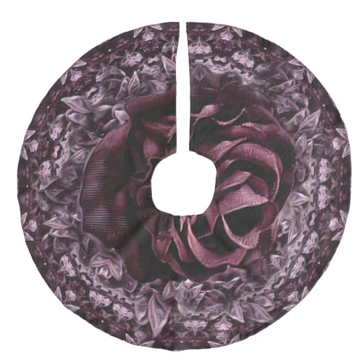 Roos Mandala Imitatie Linnen Kerstboom Kleed (Voorkant)