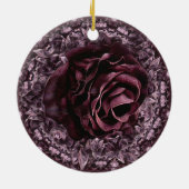 Roos Mandala Keramisch Ornament (Achterkant)