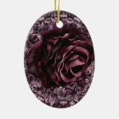 Roos Mandala Keramisch Ornament (Achterkant)
