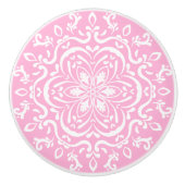 Roos Mandala Keramische Knop (Voorkant)