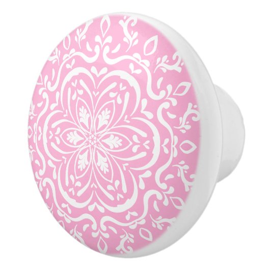 Roos Mandala Keramische Knop (Rechts)