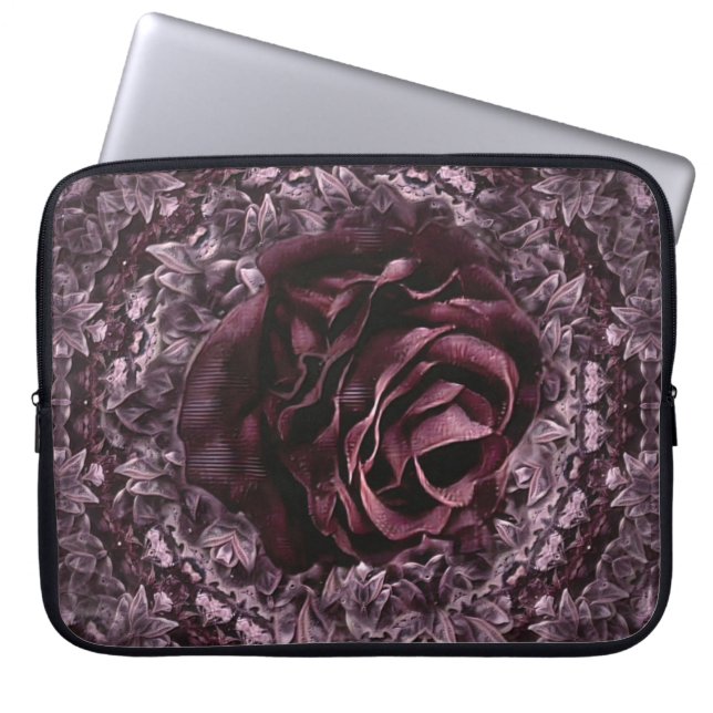 Roos Mandala Laptop Sleeve (Voorkant)
