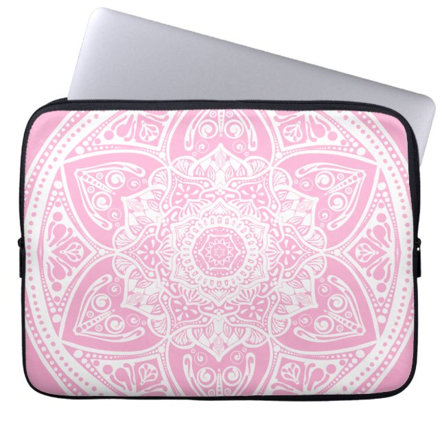 Roos Mandala Laptop Sleeve (Voorkant)
