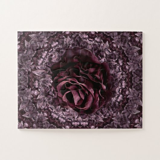 Roos Mandala  Legpuzzel (Horizontaal)