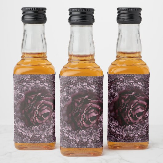 Roos Mandala Likeurfles Etiket (Flessen)