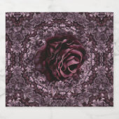 Roos Mandala Likeurfles Etiket (Enkel label)