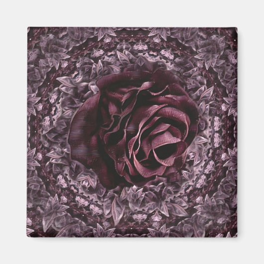 Roos Mandala Magneet (Voorkant)