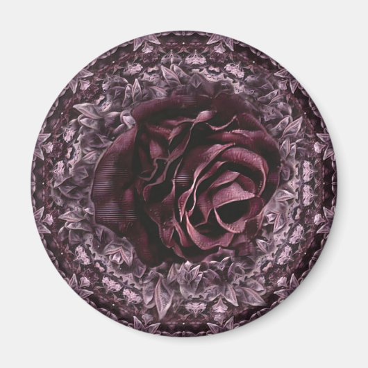 Roos Mandala Magneet (Voorkant)