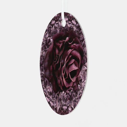 Roos Mandala Metalen Ornament (Voorkant links)