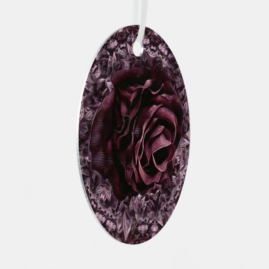 Roos Mandala Metalen Ornament (Voorkant Rechts)