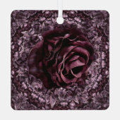 Roos Mandala Metalen Ornament (Achterkant)