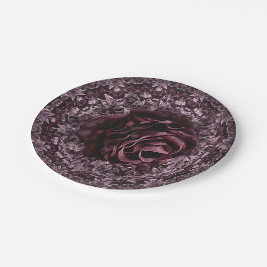 Roos Mandala Papieren Bordje (Gekanteld)