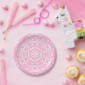 Roos Mandala Papieren Bordje (Feest)