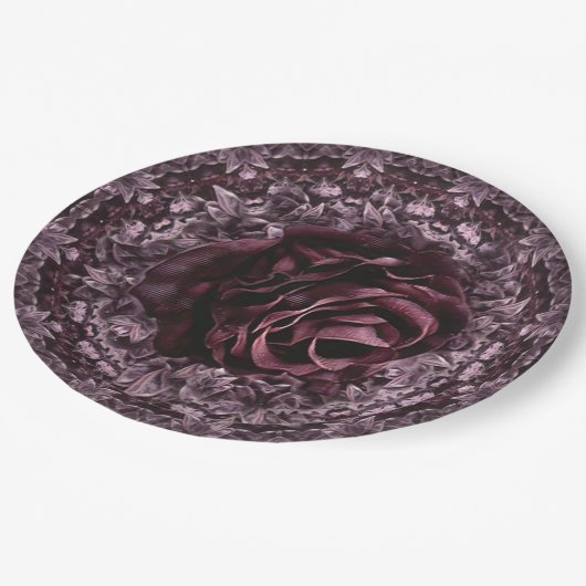 Roos Mandala Papieren Bordje (Gekanteld)