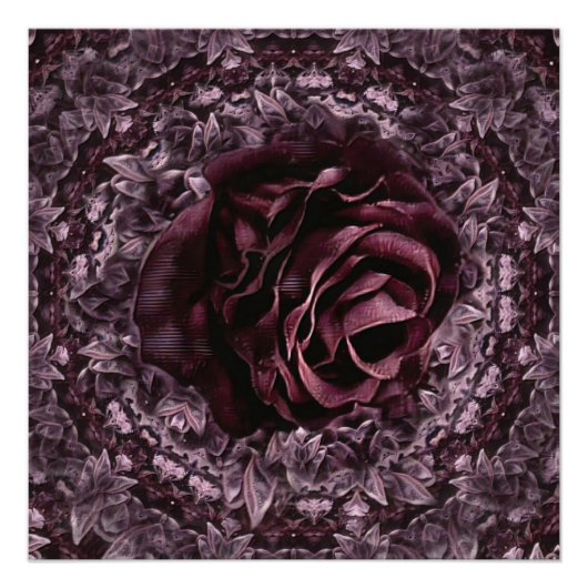 Roos Mandala Perfect Poster (Voorkant)