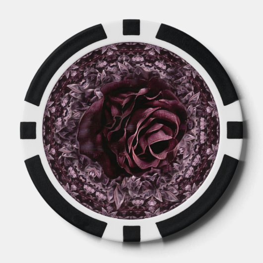 Roos Mandala  Poker Chips (Voorkant)