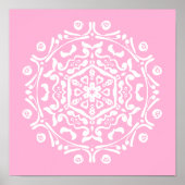 Roos Mandala Poster (Voorkant)