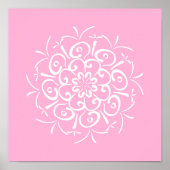 Roos Mandala Poster (Voorkant)