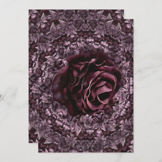 Roos Mandala Programmakaart (Voorkant / Achterkant)