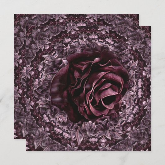 Roos Mandala Programmakaart (Voorkant / Achterkant)