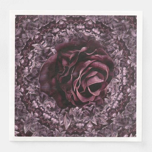 Roos Mandala Servet (Voorkant)