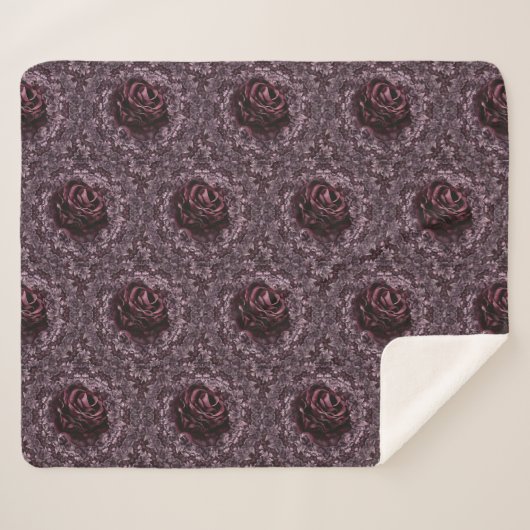 Roos Mandala Sherpa Deken (Voorkant (horizontaal))