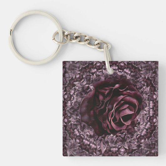 Roos Mandala Sleutelhanger (voorkant)