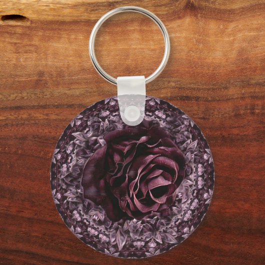 Roos Mandala Sleutelhanger (Achterkant)