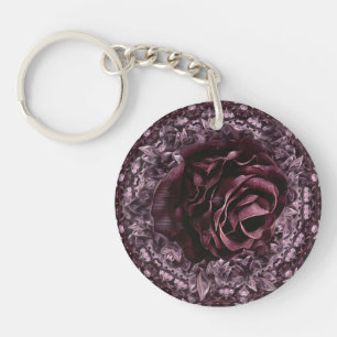 Roos Mandala Sleutelhanger