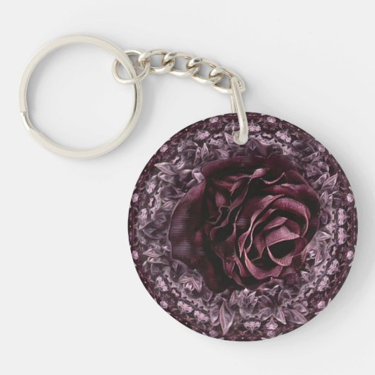 Roos Mandala Sleutelhanger (Voorkant)