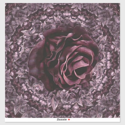 Roos Mandala  Sticker (Vel)