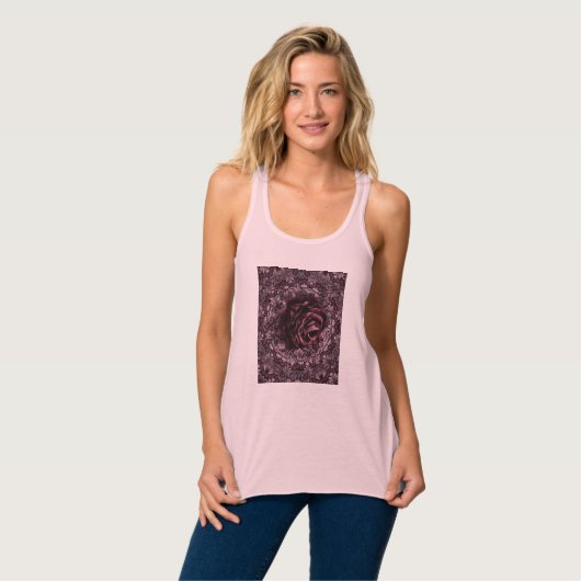 Roos Mandala Tanktop (Volledige Voorkant)