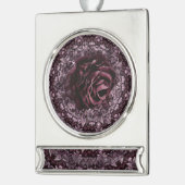 Roos Mandala Verzilverd Banner Ornament (Links)