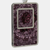 Roos Mandala Verzilverd Omlijst Ornament (Rechts)