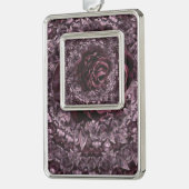 Roos Mandala Verzilverd Omlijst Ornament (Links)