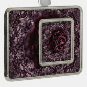 Roos Mandala Verzilverd Omlijst Ornament (Rechts)