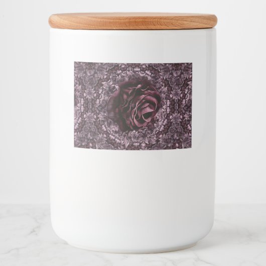 Roos Mandala Voedselcontainer Etiket (Voorkant)