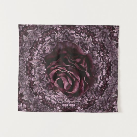 Roos Mandala Wandkleed (Voorkant (horizontaal))