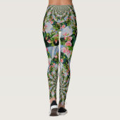 Roos mandala Waterverf schilderij makreel Leggings (Achterkant)