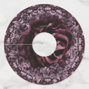 Roos Mandala Wijnglaslabel