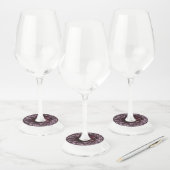Roos Mandala Wijnglaslabel (Set)