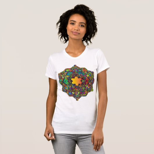 Roos Mandala Woman's Fine Jersey T-shirt (Voorkant volledig)