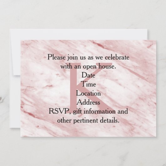 Roos Marble 3 Foto School Afstuderen Aankondiging (Achterkant)